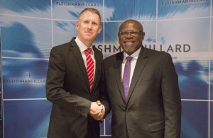 L-R: Kevin Welman, MD of Fleishman-Hillard SA, with John Ehiguese, Group CEO, Mediacraft Associates, during the signing of the affiliation agreement between Mediacraft and Fleishman-Hillard in Johannesburg, South Africa, recently. 