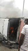 Itunnu Awe Tragedy in Surulere Bus summersaults and burns,kills all passengers (see pics)