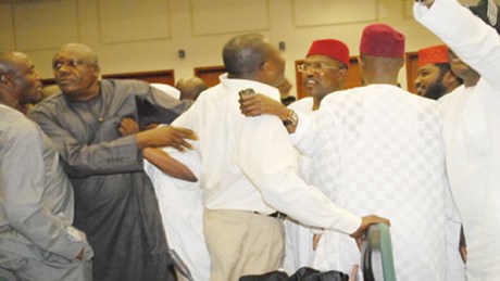 Pix of the day!Shamefull House Of Reps Members Exchanging Blows