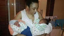 Pic of the Day!Wife of Billionaire Bussinessman Chief Adebutu Kessington and her Twins