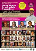 Chief Emeka Anyaoku To Lead the NIGERIA LEADERSHIP SUMMIT 2013