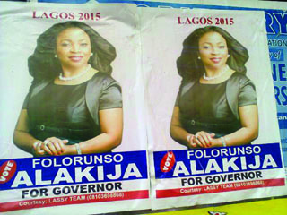 Africa Richest Woman,Folorunso Alakija wants to Be Lagos Governor,Posters flood Lagos streets