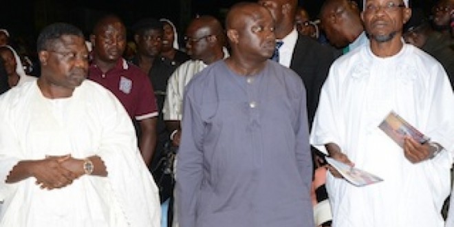 Pictures Of Day Omisore and Aregbesola Met In Church