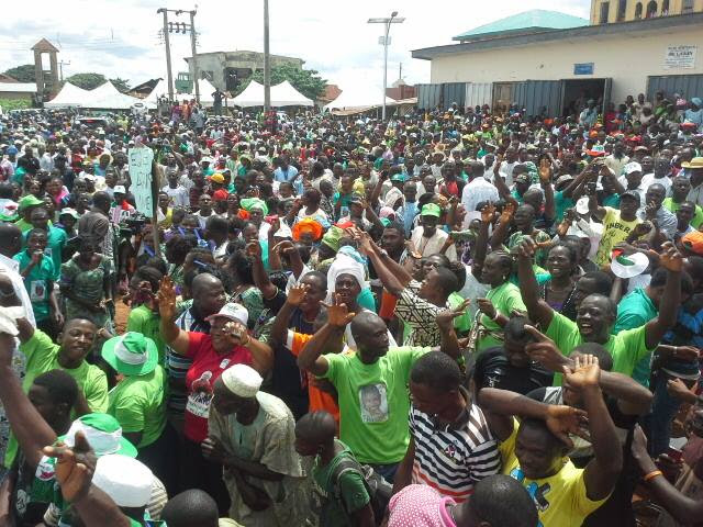 Sea of Head as Fayose storms Segun Oni Hometown