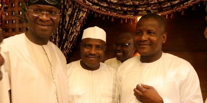 PICTURES: GOV. FASHOLA, HON. TAMBUWAL AND ALH. DANGOTE DURING LESSER HAJJ IN SAUDI ARABIA