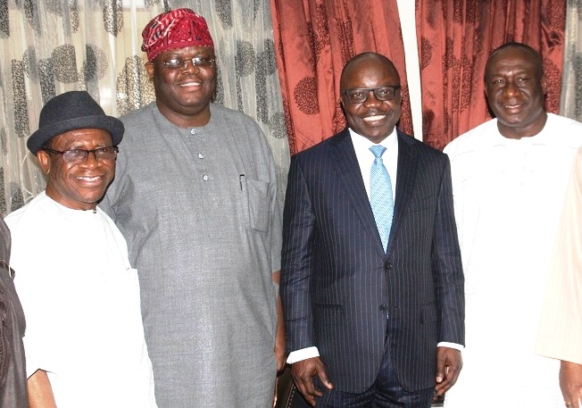 MEMBERS OF SENATE COMMITTEE ON PRIVATISATION VISIT GOVERNOR UDUAGHAN