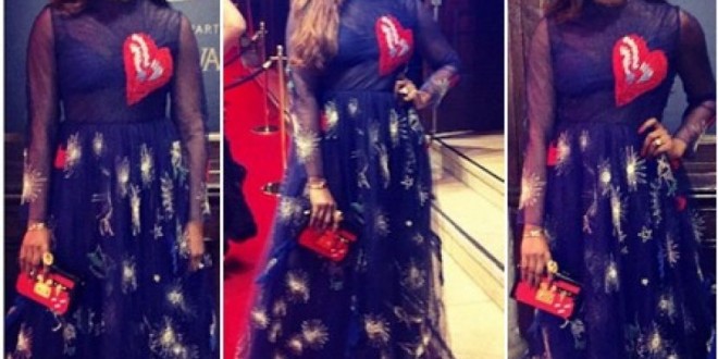 Pix!See The 3m dress Ajimobi”s daughter wore to British fashion Awards yestrday