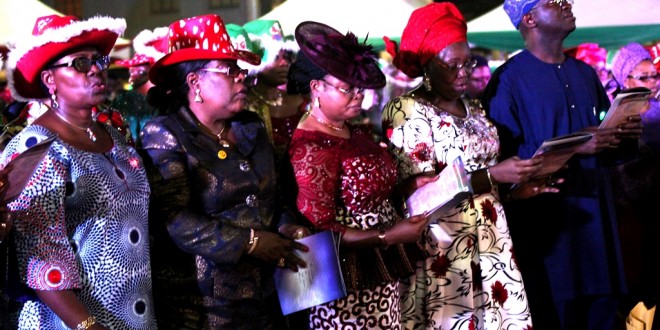 PICTURES: GOV. FASHOLA AT 2014 XMAS CAROL SERVICE AT LAGOS HOUSE MARINA