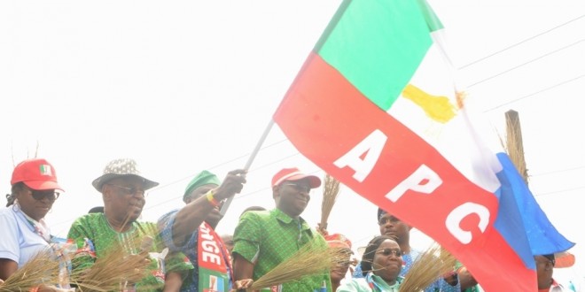 PHOTO NEWS: GOV. FASHOLA, AMBODE, OTHERS AT APC GOVERNORSHIP CAMPAIGN RALLY AT AJEROMI/IFELODUN LOCAL GOVERNMENT AREA, LAGOS