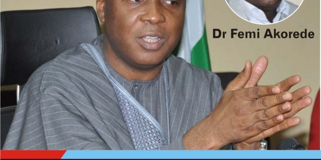 ENTER DR. BUKOLA SARAKI, THE SENATE PRESIDENT OF THE 8TH NATIONAL ASSEMBLY