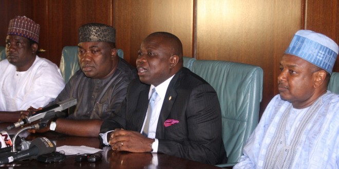 Gov Ambode, Others Brief Press After NEC Meeting in Abuja