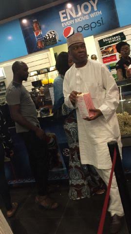 Pics!Sen Saraki vists cinema with kids,watch the transporter