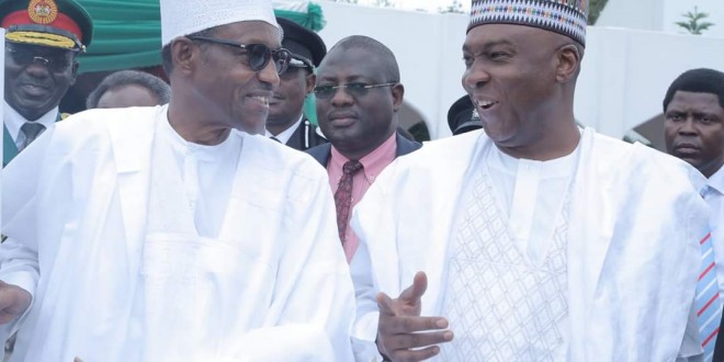 Pics!Buhari and Saraki puts politics aside,Unites for Nigeria’s independence celebration