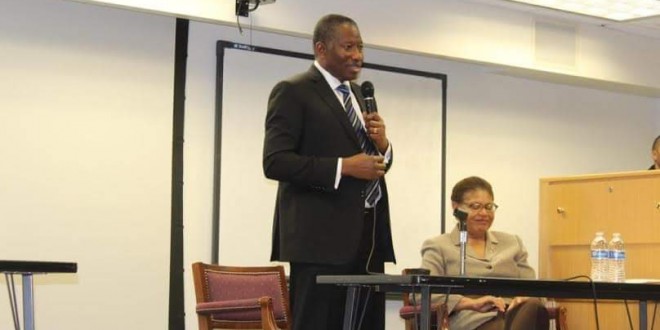 Pixs! Fmr President Goodluck Jonathan Mentors students of Howard university on Responsible Leadership