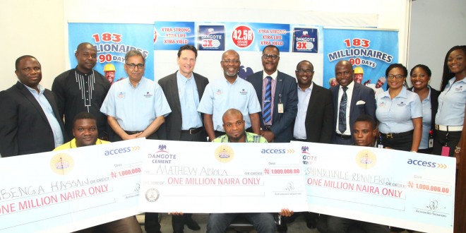 Civil servants ,Students and bricklayers win big in Dangote mega promotions