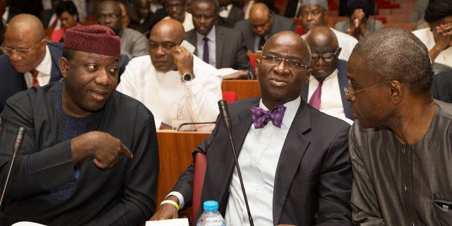 Pics!Fashola and fayemi at budget defence