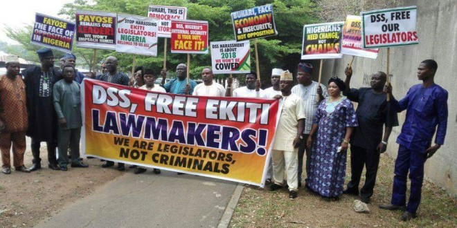 Dss invasion!Ekiti lawmakers takes case to international community  (see pics)