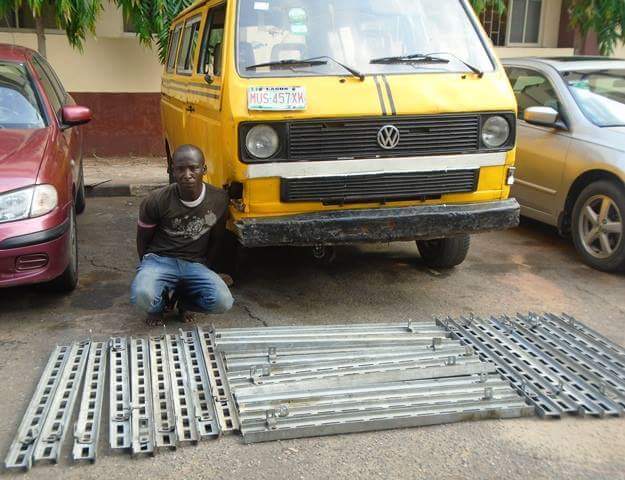 RRS arrest man stealing eko bridge rails