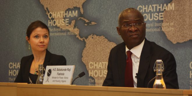 PICTURES: FASHOLA SPEAKS AT THE CHATHAM HOUSE IN LONDON