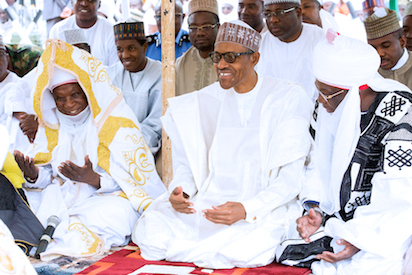 President Buhari attends special sallah prayers