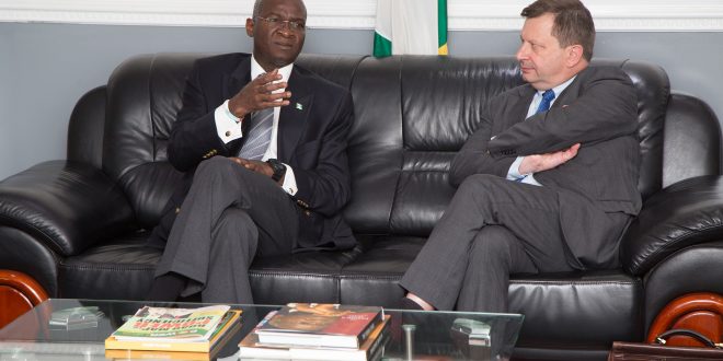 Minister for Power Babatunde Fashola Receives british high Commissioner