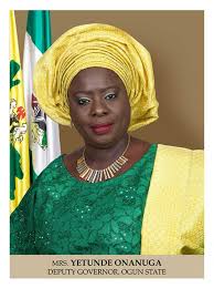 OGUN STATE DEPUTY GOVERNOR, CHIEF MRS. YETUNDE ONANUGA, HEADLINES BON READING 2017