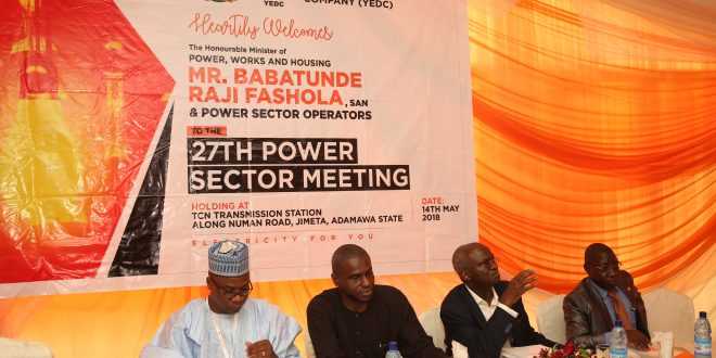 PICTURES: FASHOLA  AT THE 27TH POWER SECTOR OPERATORS MEETING, COMMISSIONS POWER IMPROVEMENT FACILITIES IN YOLA,  ADAMAWA STATE