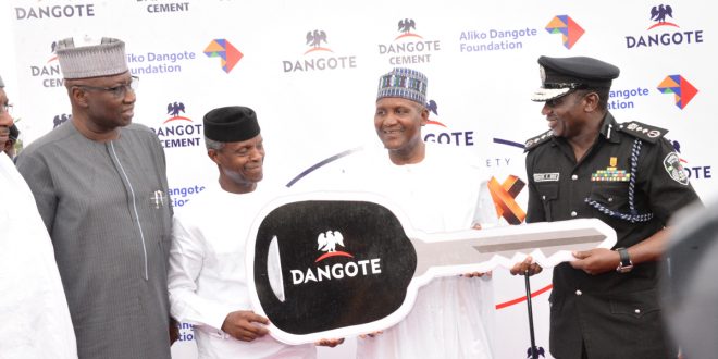 Security: FG lauds Dangote over presentation of 150 patrol cars to Police