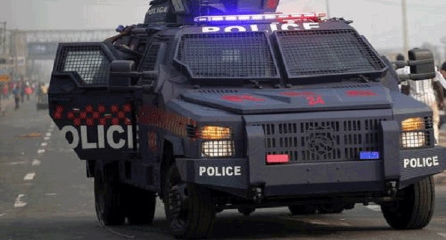 AGAIN, VIOLENT PROTESTERS ATTACK POLICEMEN, DAMAGE POLICE VEHICLES IN LAGOS.