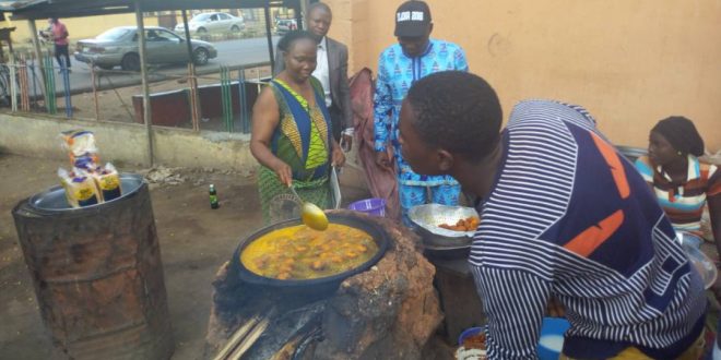 Humility at its peak as Ekiti State deputy governor Prof Kolapo Olusola serves his aides