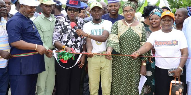 Mrs Akeredolu commissions Pedestrian Bridge built by a youth corp member