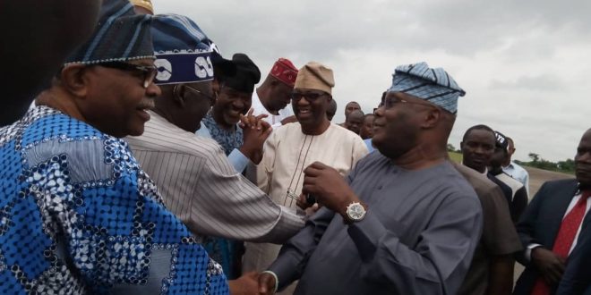 Atiku, Tinubu Meet at Akure Airport