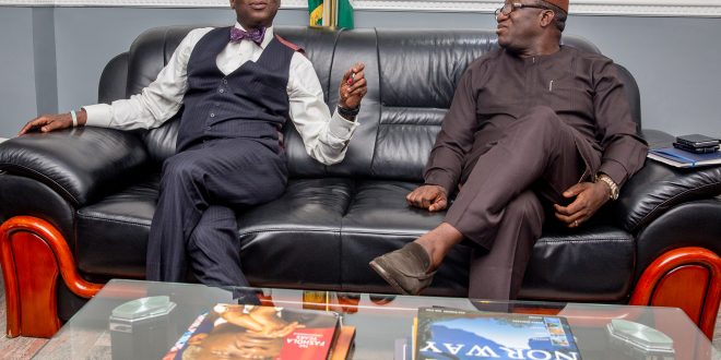 FASHOLA RECEIVES GOVERNOR- ELECT, EKITI STATE, DR KAYODE FAYEMI