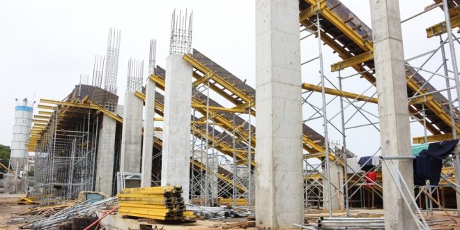 PICTURES: ONGOING RECONSTRUCTION AND UPGRADE OF ONIKAN STADIUM BEING BUILT BY LAGOS STATE GOVERNMENT