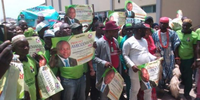 Ambodemania Movement’ stages rally in Lagos, says ‘Ambode must remain in office till 2023