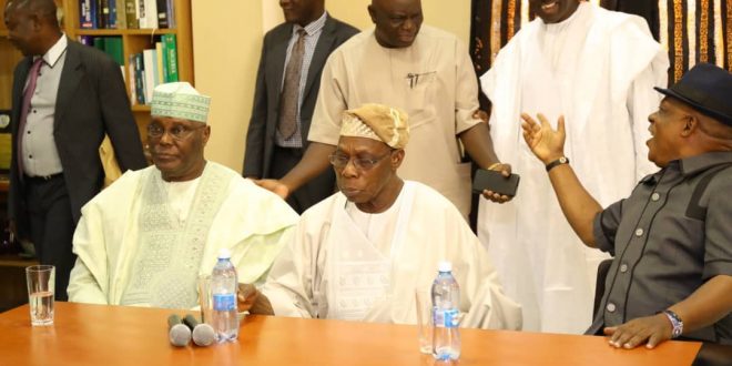 Pictures Atiku visits Obasanjo