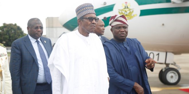 PICTURES: PRESIDENT BUHARI, GOV AMBODE AT THE OFFICIAL HAND OVER OF ECOWAS BORDER POST AT SEME-KRAKE IN BADAGRY, ON TUESDAY, OCTOBER 23, 2018