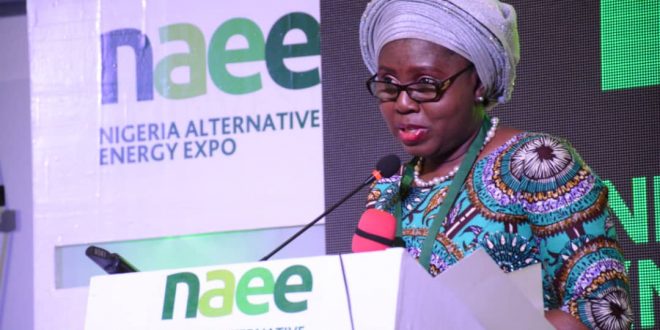 PHOTO NEWS: Mrs Betty Akeredolu at the 8th edition of Nigeria Alternative Energy Expo (NAEE)