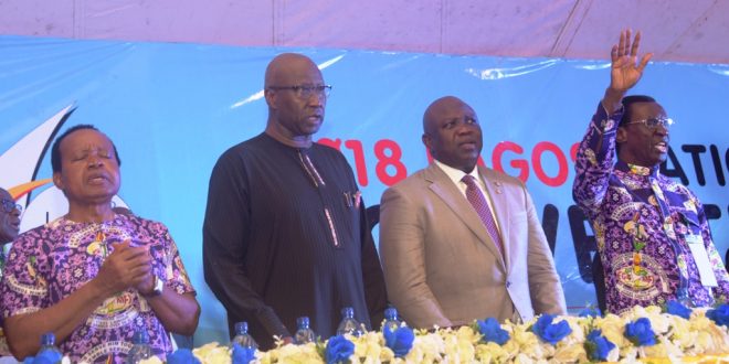 PICTURES: GOV AMBODE ATTENDS 2018 LAGOS NATIONAL CONVENTION OF FULL GOSPEL BUSINESS MEN’S FELLOWSHIP INTERNATIONAL-NIGERIA AT POLICE COLLEGE, IKEJA ON SATURDAY