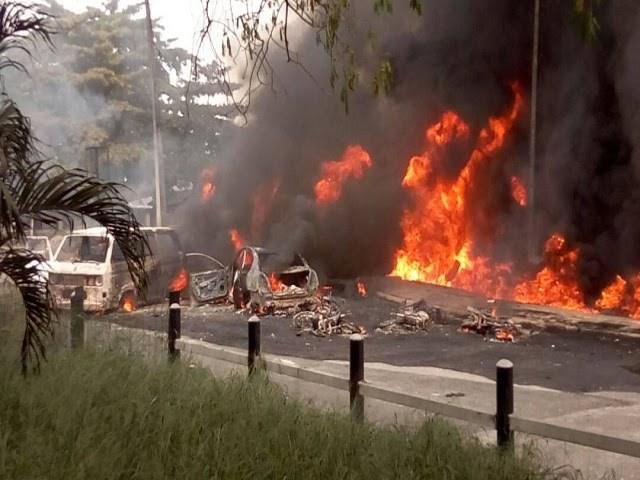 BREAKING: Many Burnt To Death As Tanker Explodes In Lagos