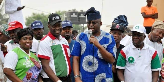 Fayose at Seyi makinde flag off in ogbomosho