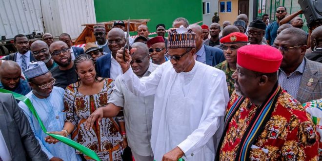 President Muhammadu Buhari commissions Ariaria Market Independent Power Project in Abia State on 29th Jan 2019