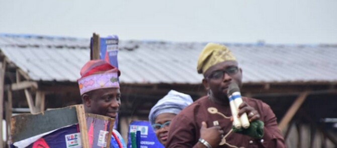 Lagos UDP governorship candidate Sam Uche Anyamele takes his campaign rally to Ebute Metta