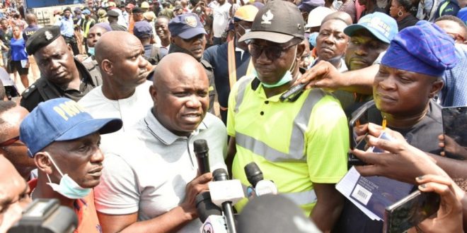 Ambode Visits Scene Of Collapsed Building