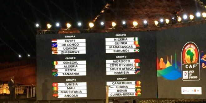 BREAKING: AFCON 2019: Nigeria draw Guinea, Madagascar and Burundi