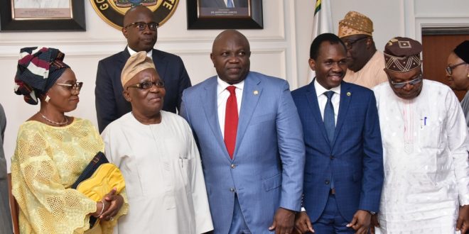 PICTURES: GOV AMBODE RECEIVES BOARD OF ODU’A INVESTMENT COMPANY LIMITED AT LAGOS HOUSE, ALAUSA, IKEJA, ON MONDAY, MAY 6, 2019