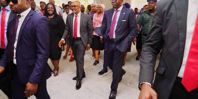 PHOTO NEWS: GOV. SANWO-OLU VISITS LAGOS STATE LIAISON OFFICE IN ABUJA ON TUESDAY, JUNE 18, 2019