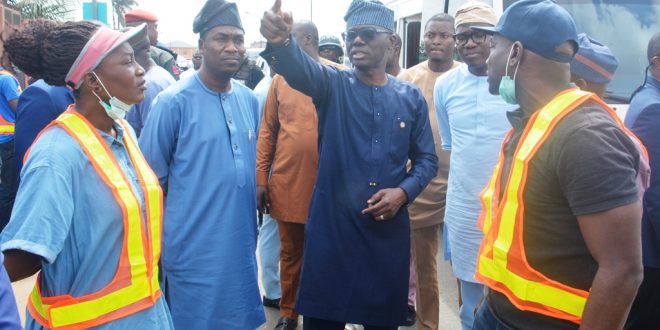 PHOTO NEWS: GOV SANWO-OLU INSPECTS ONGOING IJU ROAD REHABILITATION ON SUNDAY, JULY 21, 2019