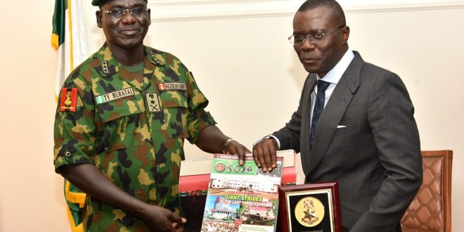 PHOTO NEWS: GOV SANWO-OLU RECEIVES CHIEF OF ARMY STAFF, LIEUTENANT GENERAL BURATAI, AT LAGOS HOUSE, ALAUSA, IKEJA