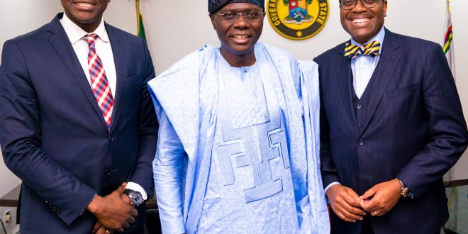 PHOTO NEWS: GOV. SANWO-OLU RECEIVES PRESIDENT OF AFRICAN DEVELOPMENT BANK, DR. AKINWUNMI ADESINA AT LAGOS HOUSE, ALAUSA, IKEJA, AT THE WEEKEND